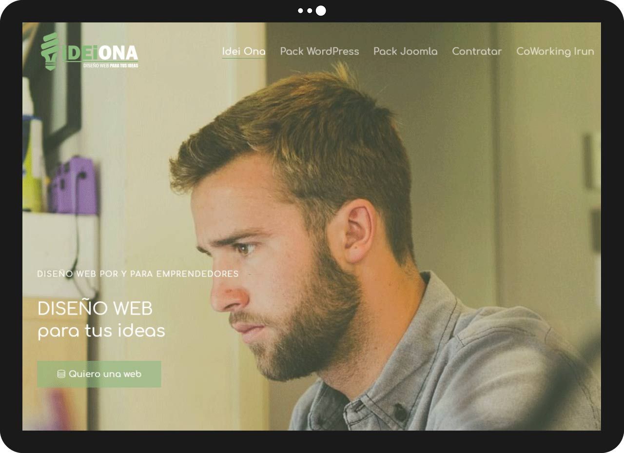 Diseño de páginas web WordPress y Joomla en Lesaka para emprendedores